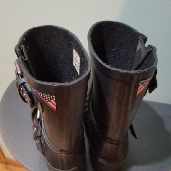 Denim & Supply Ralph Lauren Cleo Moto Rain Boots 6 - Picture 3 of 6